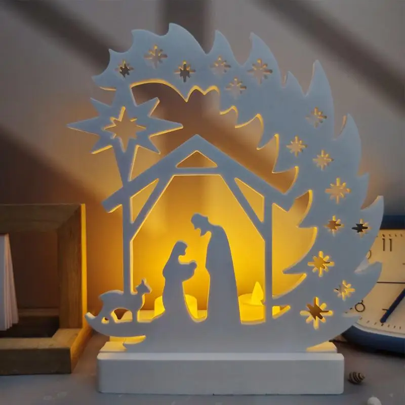 jąca szopkę gliniane formy ozdobne silikonowe do żywicy dekoracja wnętrz szopka scena dekoracyjna święta rodzina katolicka