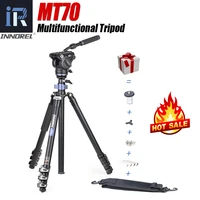 innorel mt70 multifunctional video tripodmonopod 360 degree cnc alloy with fast flip buckle and fluid head for dslr cameras