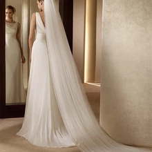 NZUK-velo de novia de 2 capas, accesorio elegante de 3 metros, color blanco marfil, con peine, gran oferta