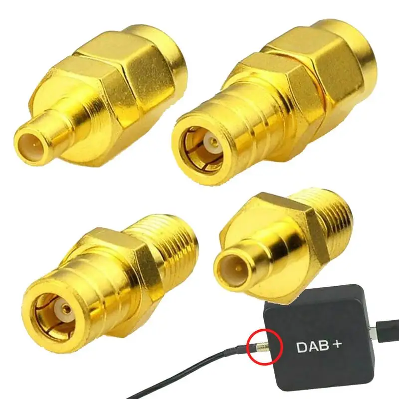 

Car Radio Antenna Converter Portable And Durable Copper Antenna Connector Easy To Use Car Radio Antenna Adapter Conversion Kit