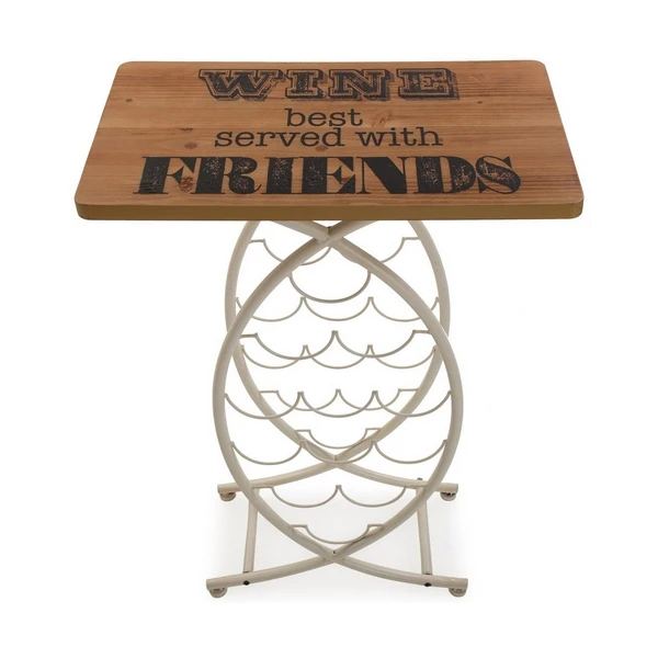 Металлическая деревянная стойка для бутылок (46x23x90 см) |