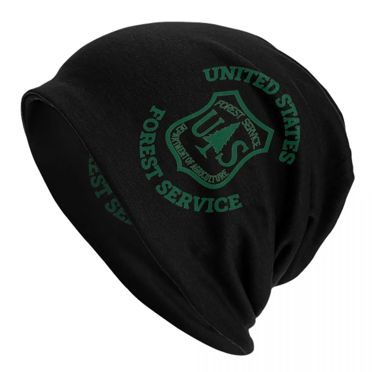 

US Forest Service USFS Bonnet Hat Cool Outdoor Skullies Beanies Hats for Men Women Knit Hat Warm Dual-use Cap