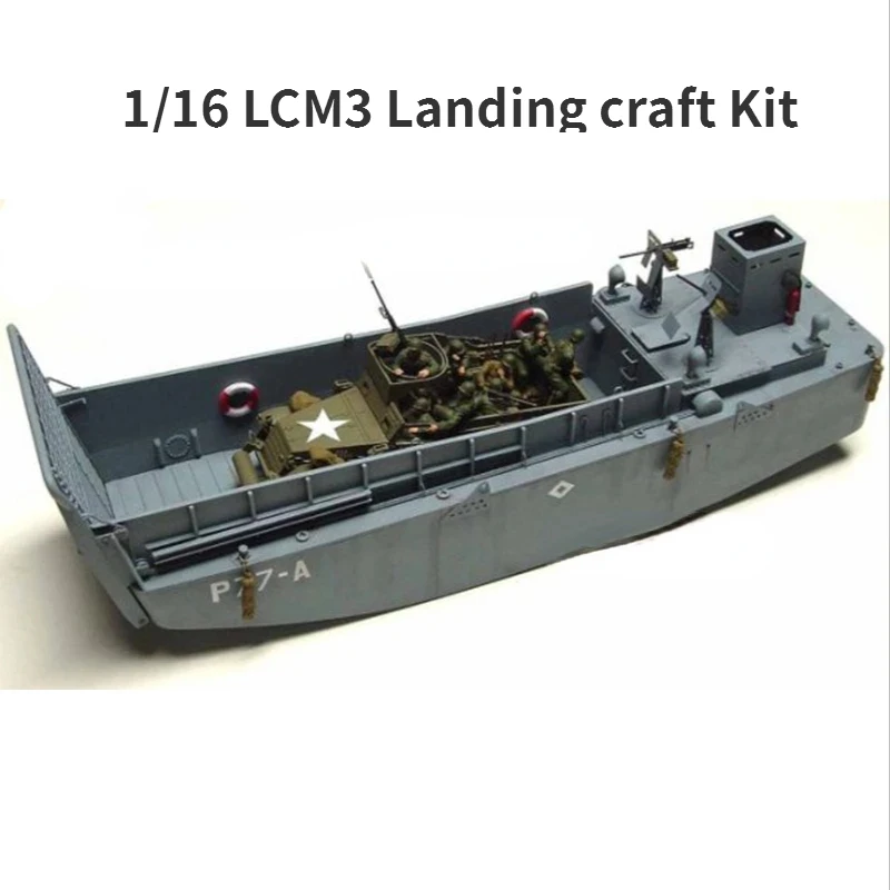 1/16 лсм3 посадочная модель, армия Нормандия, посадочная лодка 1944, моделирование с дистанционным управлением, ручная модель корабля, Набор для творчества