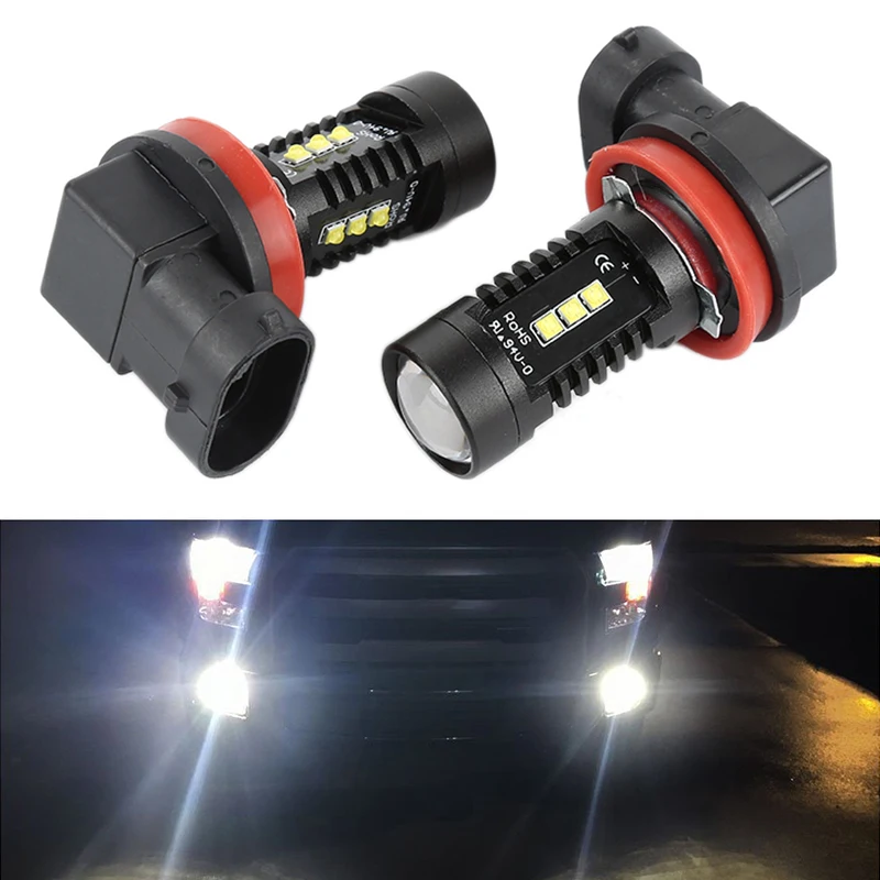 Светодиодная лампа H11 HB4, светодиодные лампы HB3 9006 9005 SMD, лампы 1200LM 6000K 12V, белая лампа для вождения автомобиля, лампы для автомобиля