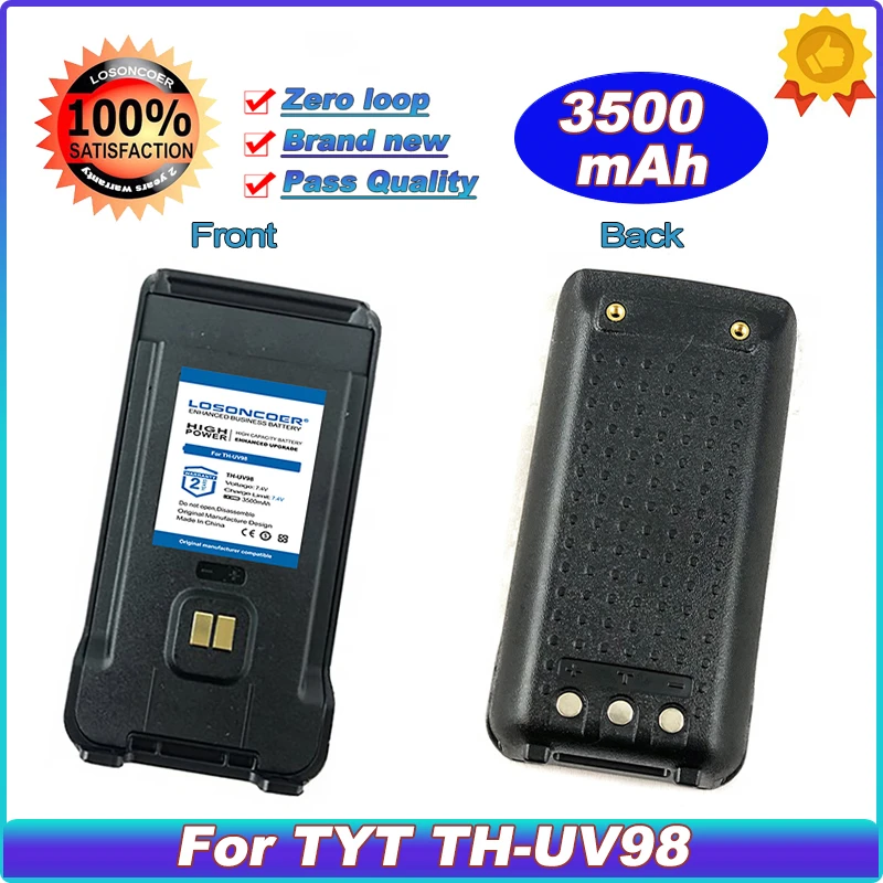 

Upgrade Your LOSONCOER 3500mAh Battery For TYT TH-UV98 or UV98 RT-85 Battery