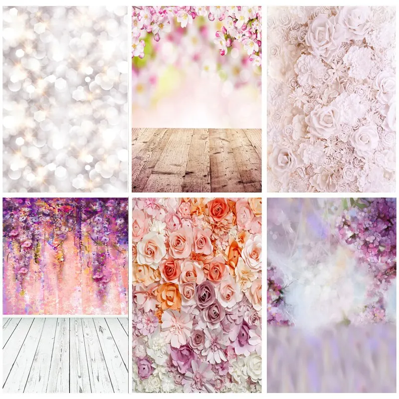 

SHUOZHIKE Art Fabric Valentine Day Photography Backdrops Prop Love Heart Rose Wooden Floor Photo Studio Background 211215-03