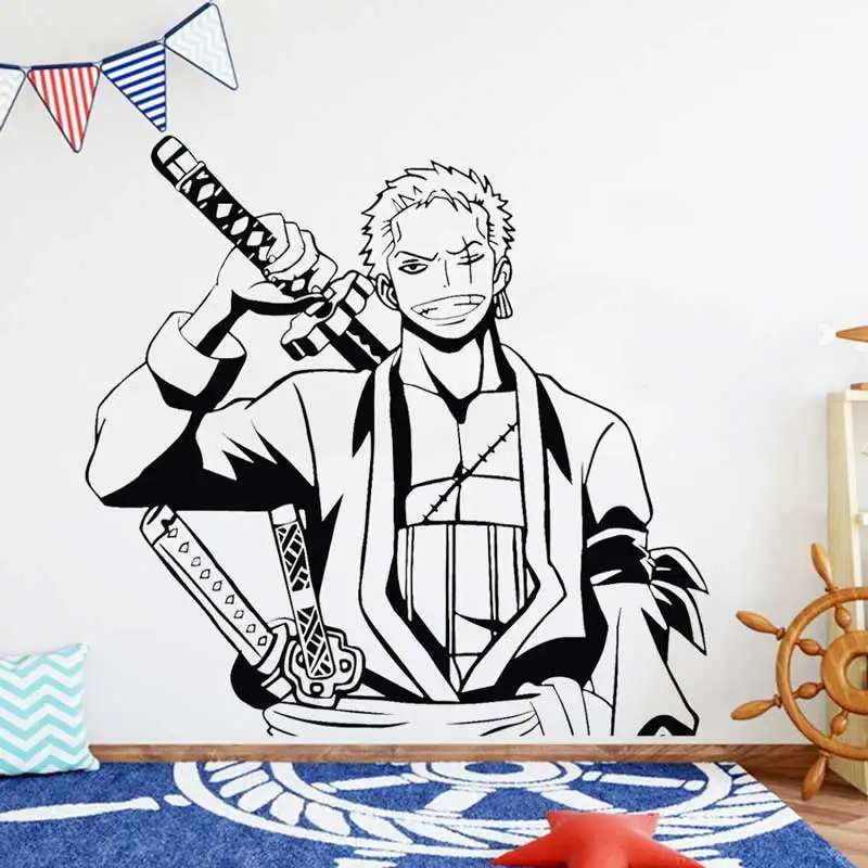 

One piece character cartoon anime vinyl wall decal kids bedroom study room baby room boy room decoration sticker poster gift W2