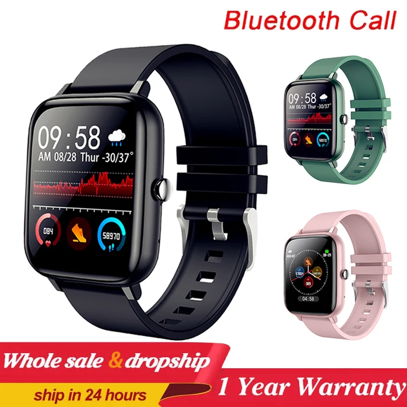

P6 Smart Watch Man Women Bluetooth Call Full Touch Men Women Sport Smartwatch Heart Rate Fitness Tracker Watch For Android IOS