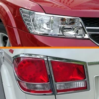 chrome car moulding headlight tail light decorative frame cover trim for dodge journey fiat freemont 2012 2016 accessories