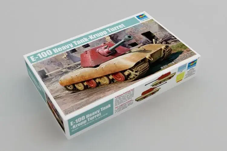 Trumpeter 09543 Тяжелый танк 1/35 E-100 — комплект пластиковой модели Krupp Towerret для сборки