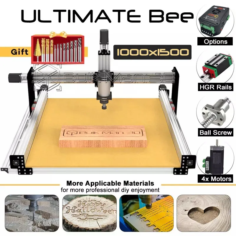 Фрезерный станок с ЧПУ Silver 1015 ULTIMATE Bee полный комплект шариковый винт бесшумная