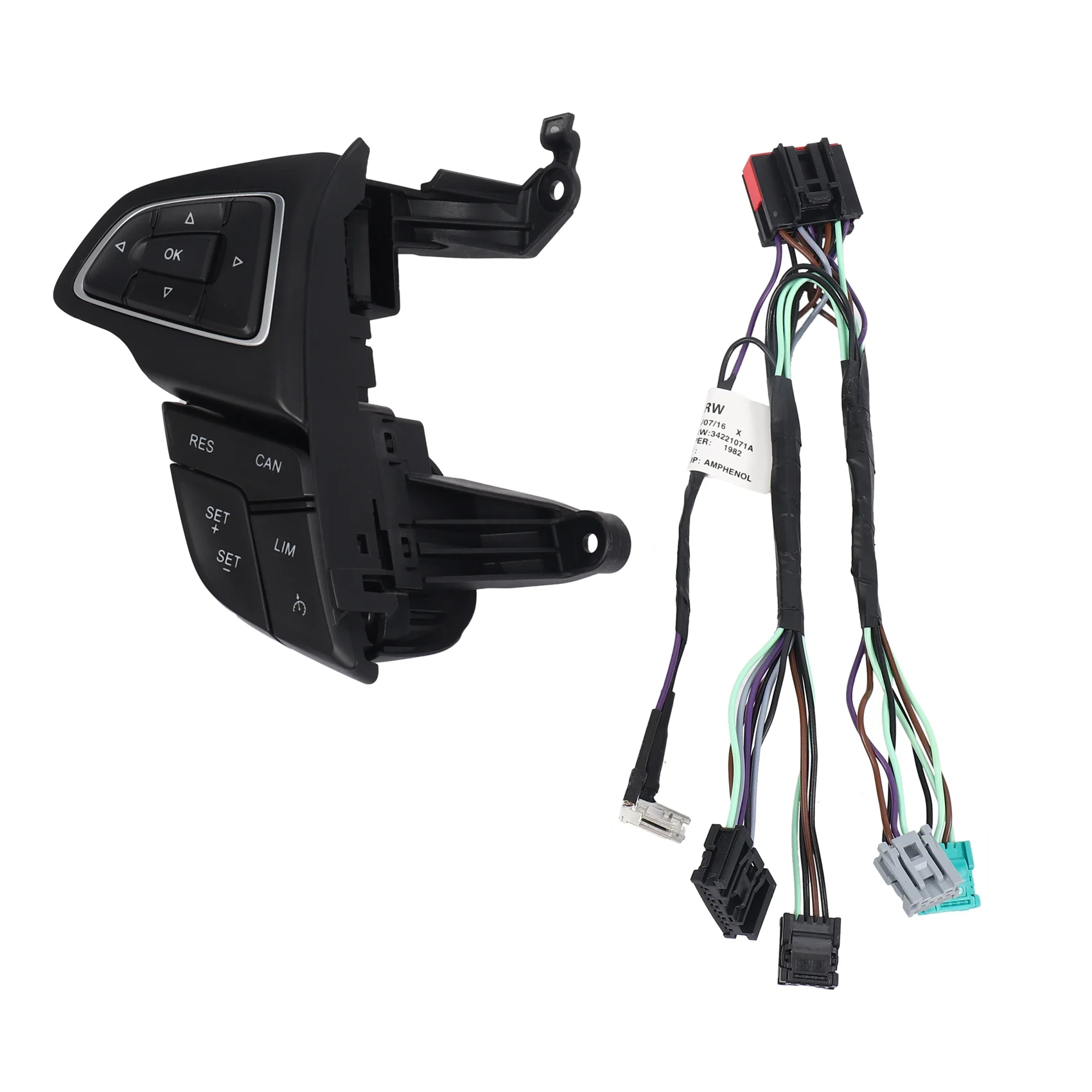 

Переключатель круиз-контроля для Ford Focus Mk3 2015-2017 Kuga 2017, Многофункциональная кнопка рулевого колеса, кнопка Bluetooth o (с Lim)