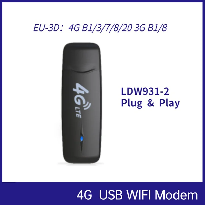 LDW931-2 4G Router 4G Modem Pocket LTE SIM Card Wifi Router 4G WIFI Dongle USB WiFi Hotspot, Europe Version LDW931-2 images - 6