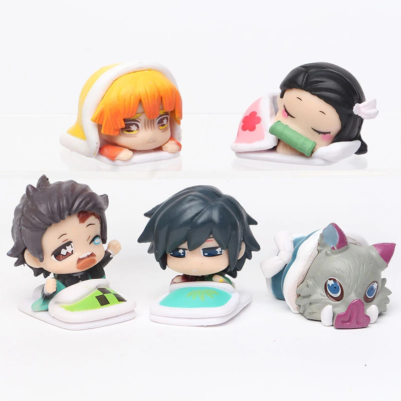 

Anime Demon Slayer Auction Figures Sleeping Kawaii Tomioka Giyuu Agatsuma Zenitsu Kamado Tanjirou Nezuko Hashibira Doll Model