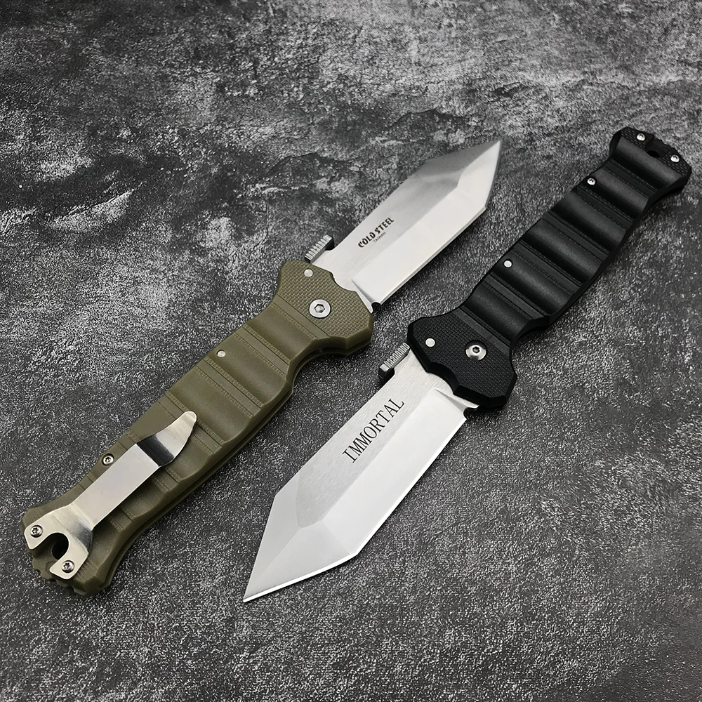 

Cold Steel Survival Pocket Folding Knife Razor Sharp Outdoor Multitool Hunting Knife G10 Handle Camping Hiking EDC Tactical Gear