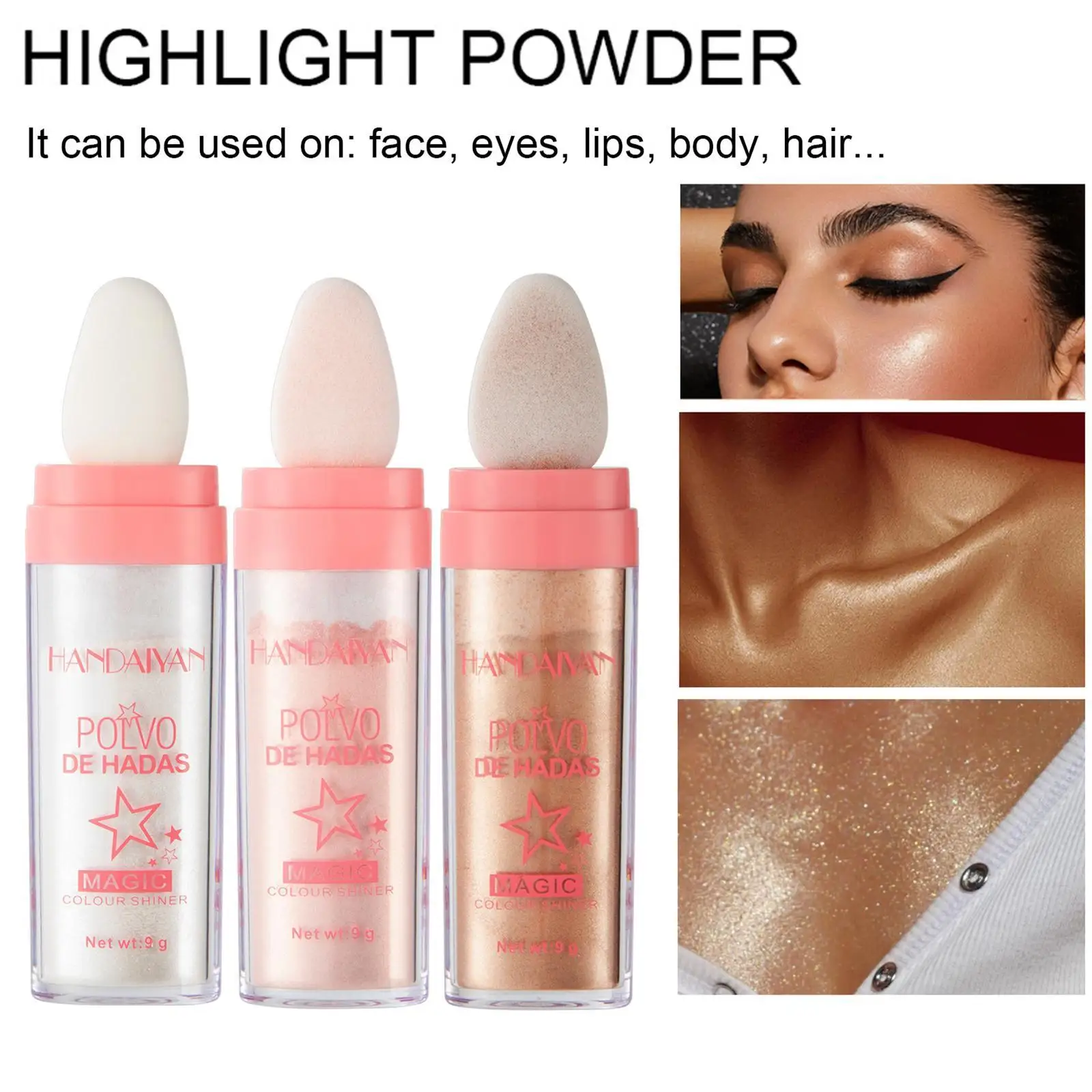 

Highlighter Powder Contour Shading Glitter Fairy Powder Makeup Focallure Contour Illuminator Women Beauty Makeup Cosmetic