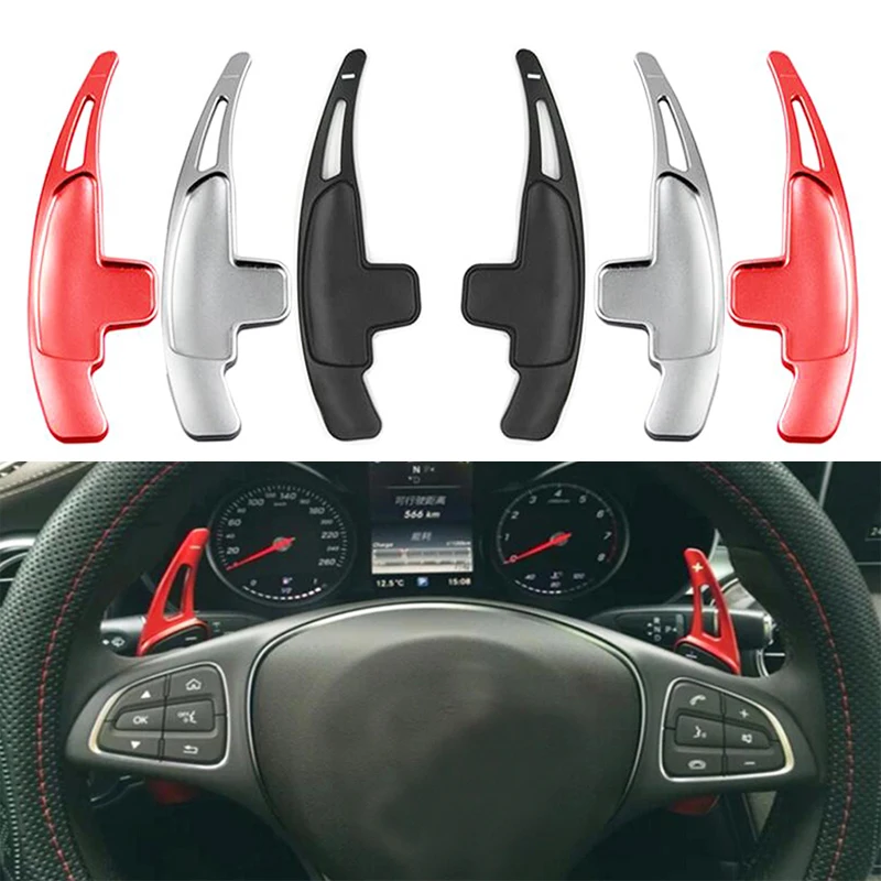 

Car Styling For Mercedes Benz AMG A45 CLA45 C63 C65 S63 GLA45 E43 SL63 Steering Wheel Gear Shifters Paddle Aluminum Alloy 2pcs