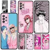 anime yarichin club phone case for samsung galaxy a72 a51 a71 a21s a12 a11 a31 a52s a41 a32 a01 a22 a03s a13 5g soft black cover