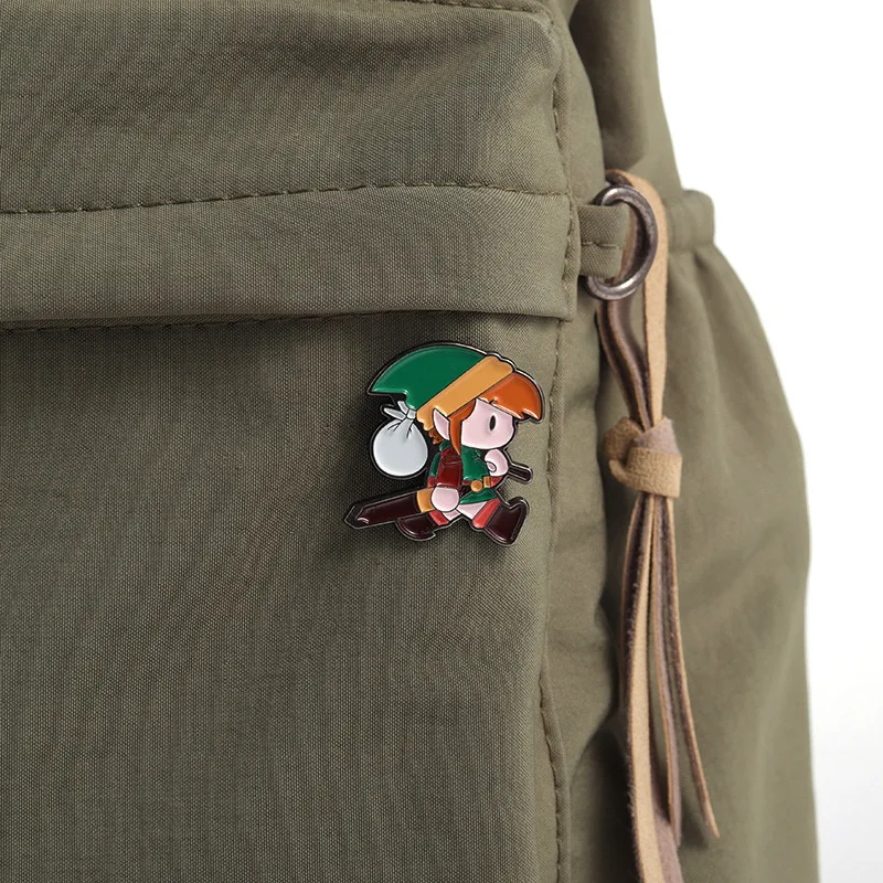 Металлическая брошь в форме мультяшного персонажа из мультфильма