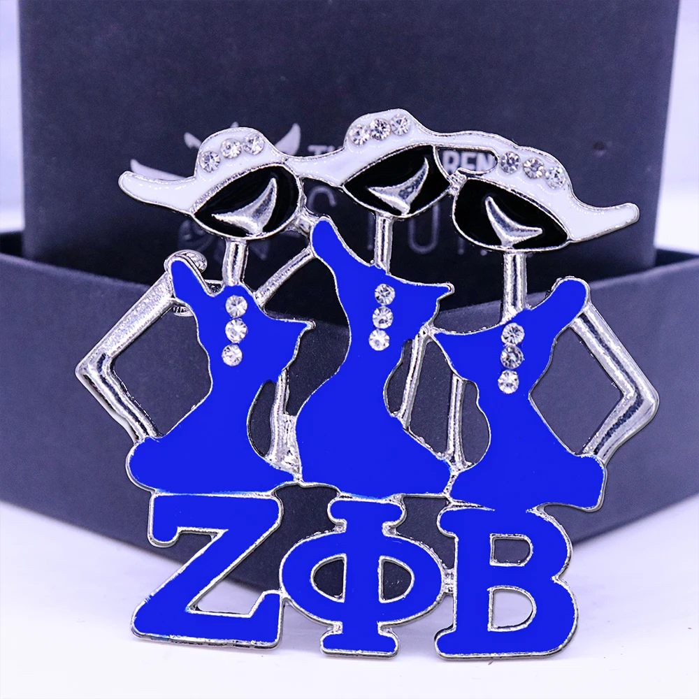 Черный тонкий женский органайзер Sorority Lady Zeta Phi Beta Pin греческие тонкие подарки