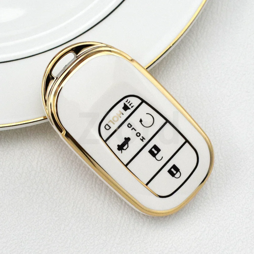 5-кнопочный чехол из ТПУ для автомобильного смарт-ключа Honda Accord Civic HR-V CR-V Pilot Sport SI EX