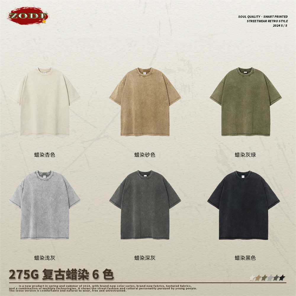 Мужские хлопковые футболки ZODF батик HY0594