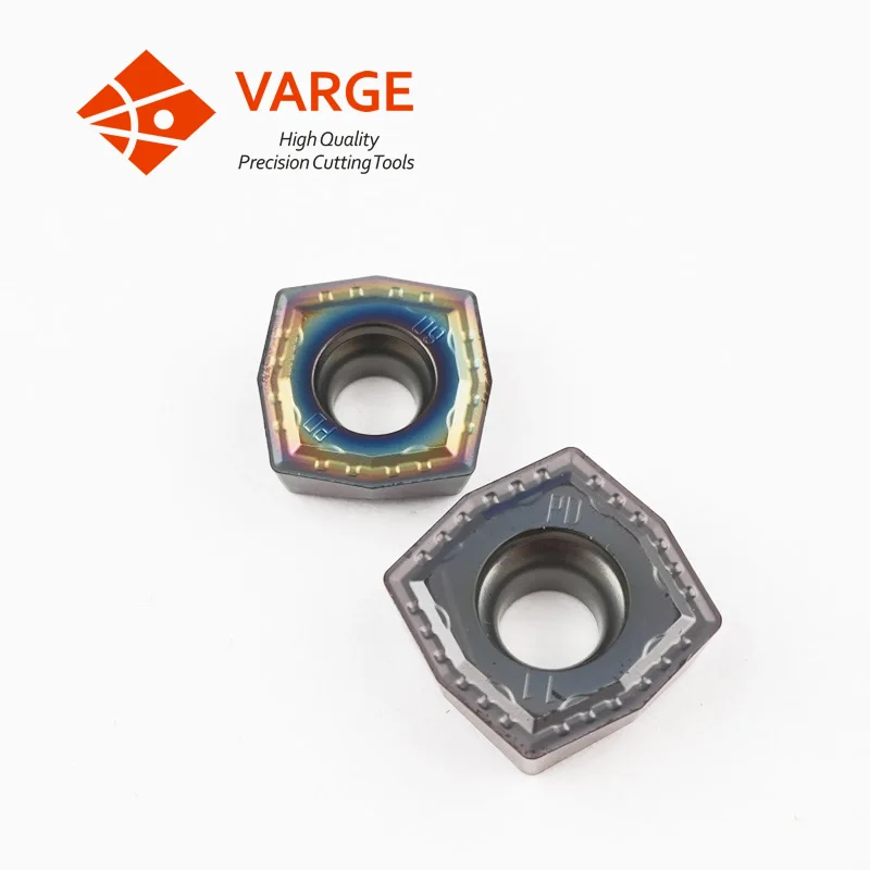Фото Фрезы VARGE XOMX XOMX060204R XOMX060208R XOMX120420R XOMX120440R XOMX180608 CNC Turbo Cutter: твердосплавные квадратные фрезы для обработки плоскостей №1