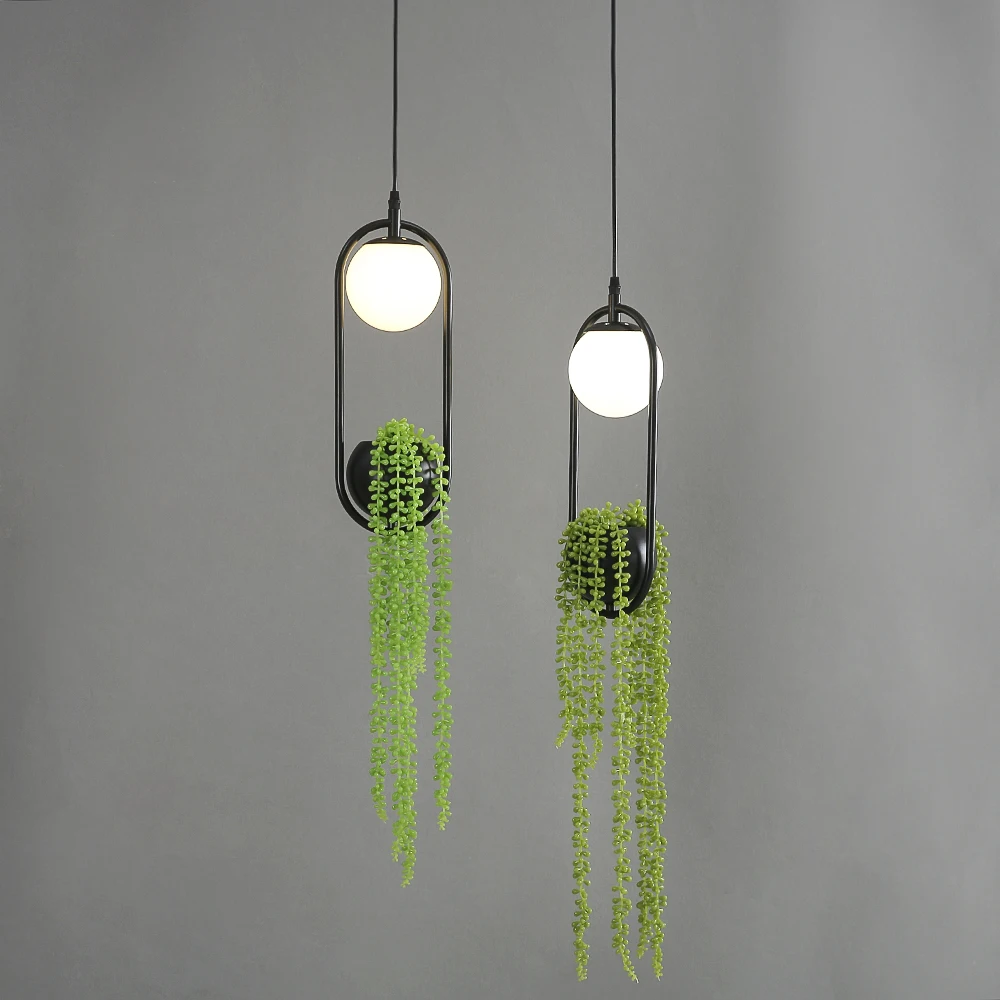 Светильник Nordic DIY Led Plant Pendant Lights Flower Pot Hanging Lamp Living Room Dining Restaurant Home Decor Lighting Fixtures.