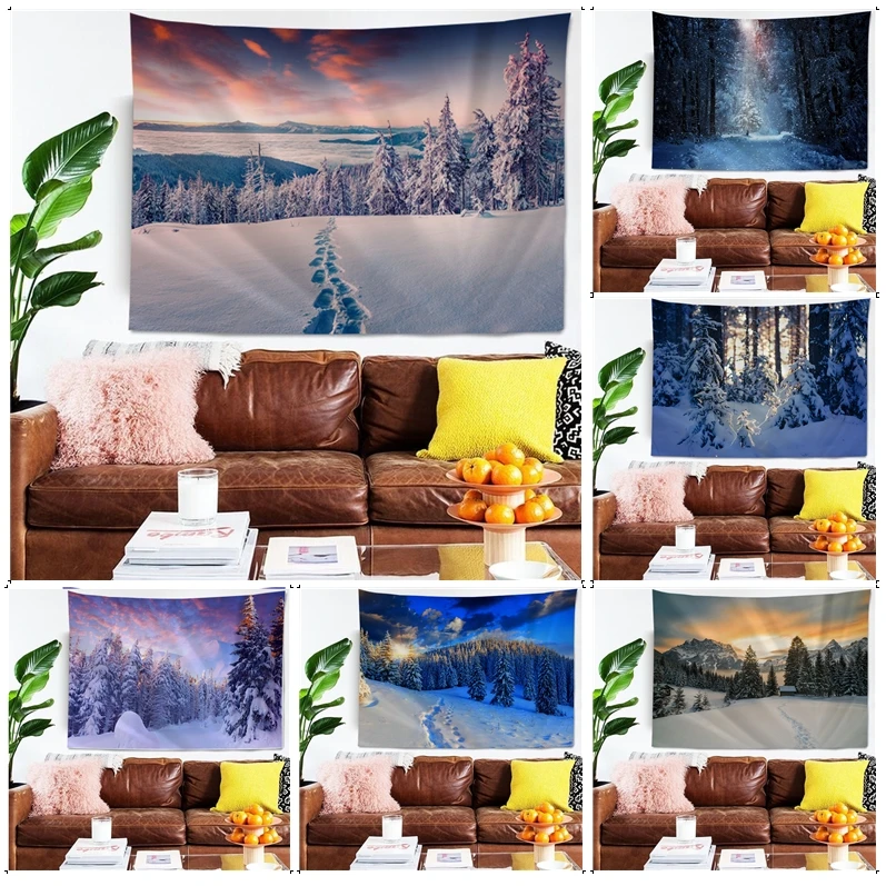 

Winter Snow Forest Wall Tapestry Japanese Wall Tapestry Anime Wall Art Decor