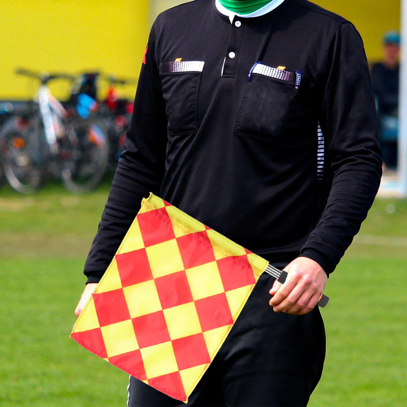 

Referee Banner Set Match Signal Flags Football Red Challenge Whistle Yellow Cards Soccer