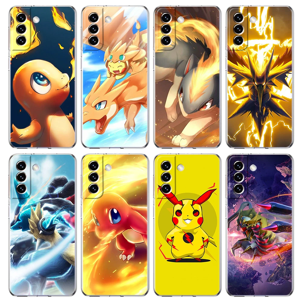 

Pokemon Case for Samsung Galaxy S20 FE S22 S21 Ultra M21 M22 M32 M31 S10 S10E Note 20 10 Plus 5G Transparent Shell Fundas Coque