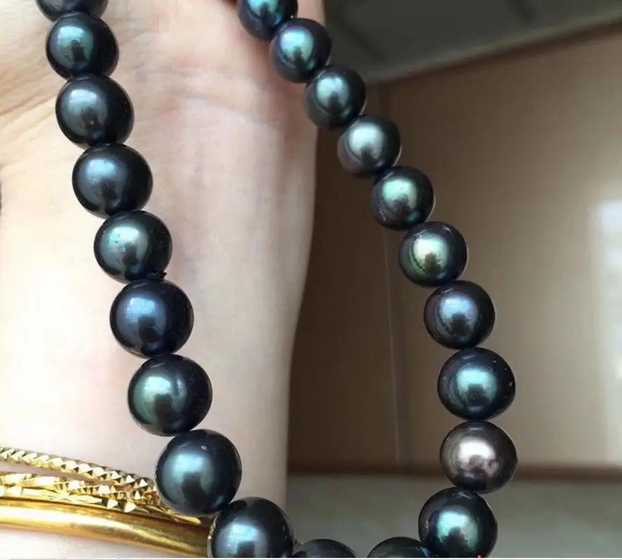Ожерелье из таитянского Черного Жемчуга, 18 дюймов, 10-11 мм