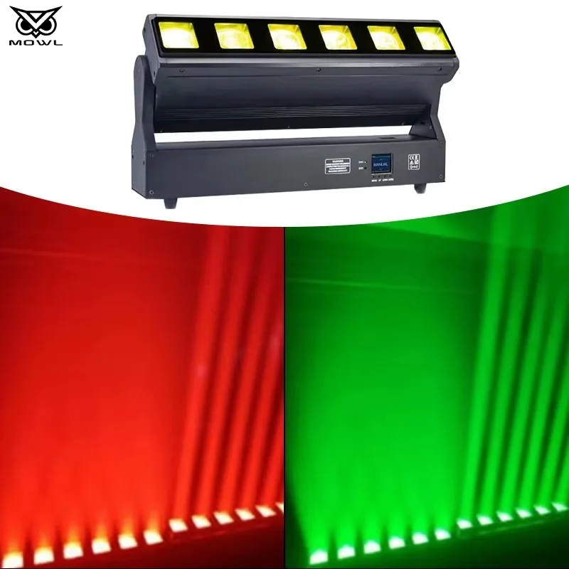 Фото Светодиодный прожектор с зумом 6x40W 4in1 RGBW DMX512, высокомощный проекционный светильник для диджеев, баров, дискотек, клубов, сценического и мероприятийного освещения №3