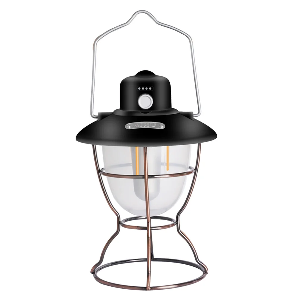 

5W Retro Outdoor Retro Portable Lantern USB Rechargeabl Portable LED Lanterns Lamp 200lm Hanging Emergency Camping Light