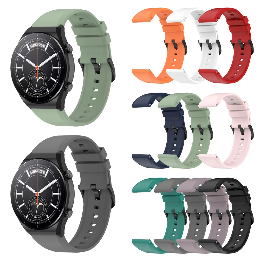 

22mm Strap For Xiaomi Watch S1 Original Watch Band Silicone Fashion Bracelet For Xiaomi Watch Color Realem Watch 2 Sport Band