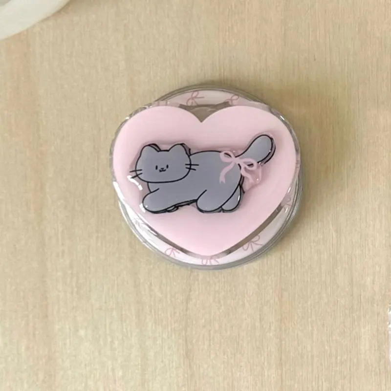 Мультяшный кот Love Heart Серый Розовый бантик для Magsafe Магнитные аксессуары