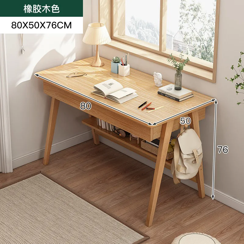 

Aoliviya Sh New Simple Desk Student Household Solid Wood Leg Simple Desk Study Table Computer Table and Chair Bedroom Writing De