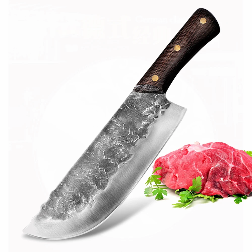 

8 Inch Chinese Kitchen Cleaver Knife 5Cr15 Stainless Steel Kitchen Cooking Chef Knife Meat Vegetable Chopping Slicing Knife
