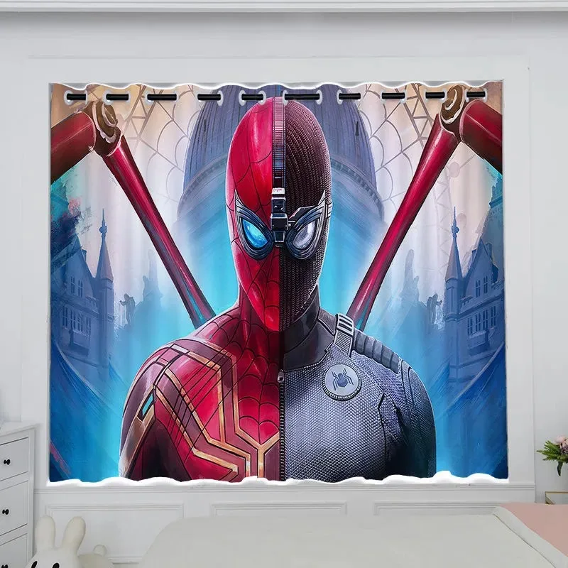 

Disney Cartoon Spiderman Shading Curtain Cartoon Anime Living Room Curtains Bedroom Blackout Curtain Home Decoration