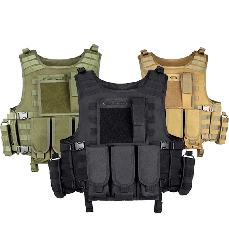 

Outdoor Tactical Vest Military Multifunctional Combat Training Equipment 600D Amphibious Hunting Protective Buckle Vest