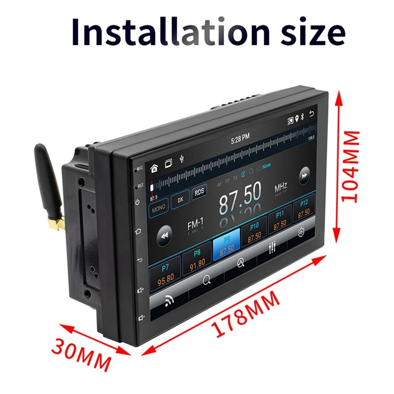 7-дюймовый автомобильный радиоприемник Carplay Android Auto 2 + 32G 10.1 2Din GPS мультимедийный