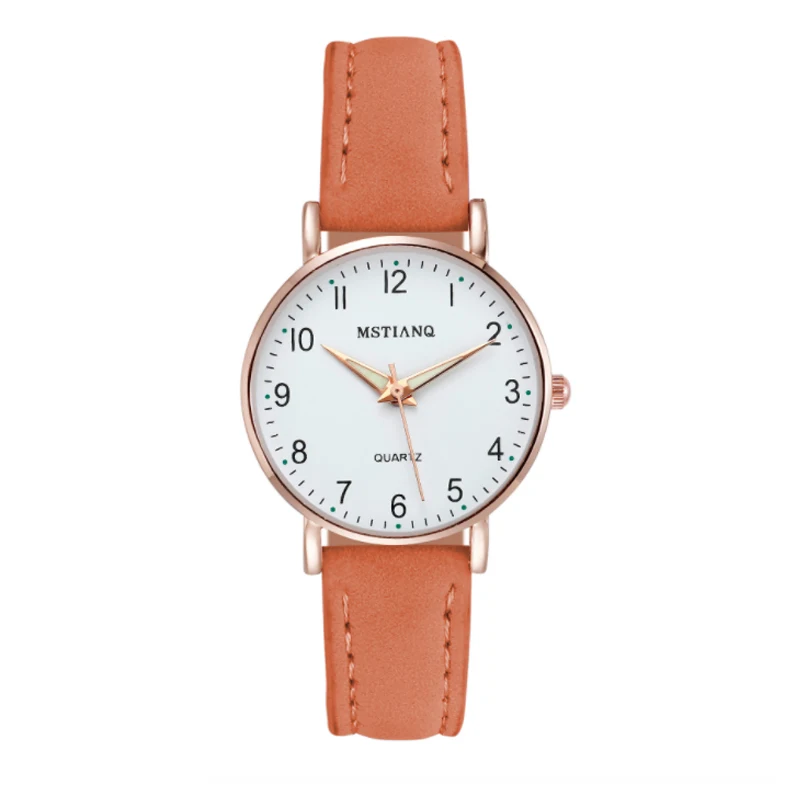Place an order as a gift new watch women's fashion casual belt watch simple women's small plate quartz clock dress watch enlarge