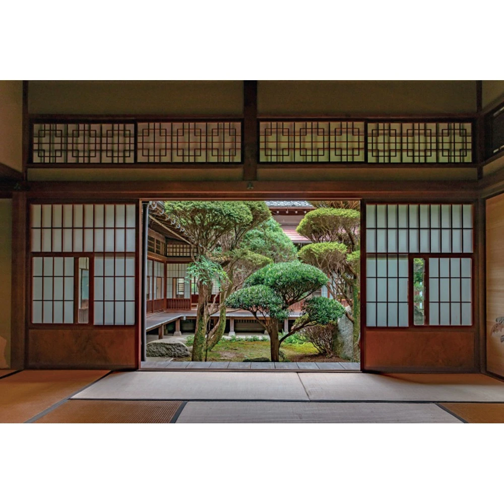 

Фон для портретной фотосъемки в японском стиле с изображением пейзажа