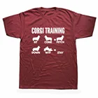 Корги собака трюки саркастический обучения животных на день рождения Забавный Графический модные хлопковые футболки с коротким рукавом с О-образным вырезом Harajuku футболка