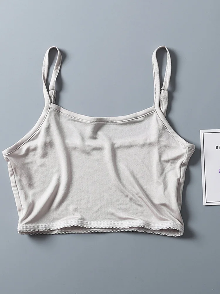 Фото 1PC 100% Mulberry Silk Women's Basic Non-Pads Mini Camisole Half Cami Bandeau Tube Top №5