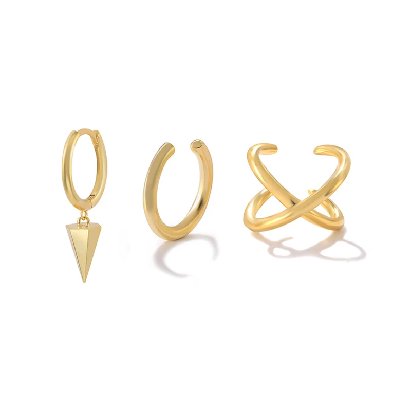 

Aide 2022 New 18K Real Gold Earrings Pendant 925 Sterling Silver Earrings Women's No Punch Stud Earrings Anniversary Gifts