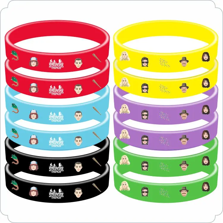 

Силиконовый браслет унисекс 12 шт./лот «очень странные дела», силиконовый резиновый браслет на запястье вечерние спортивный браслет для веч...