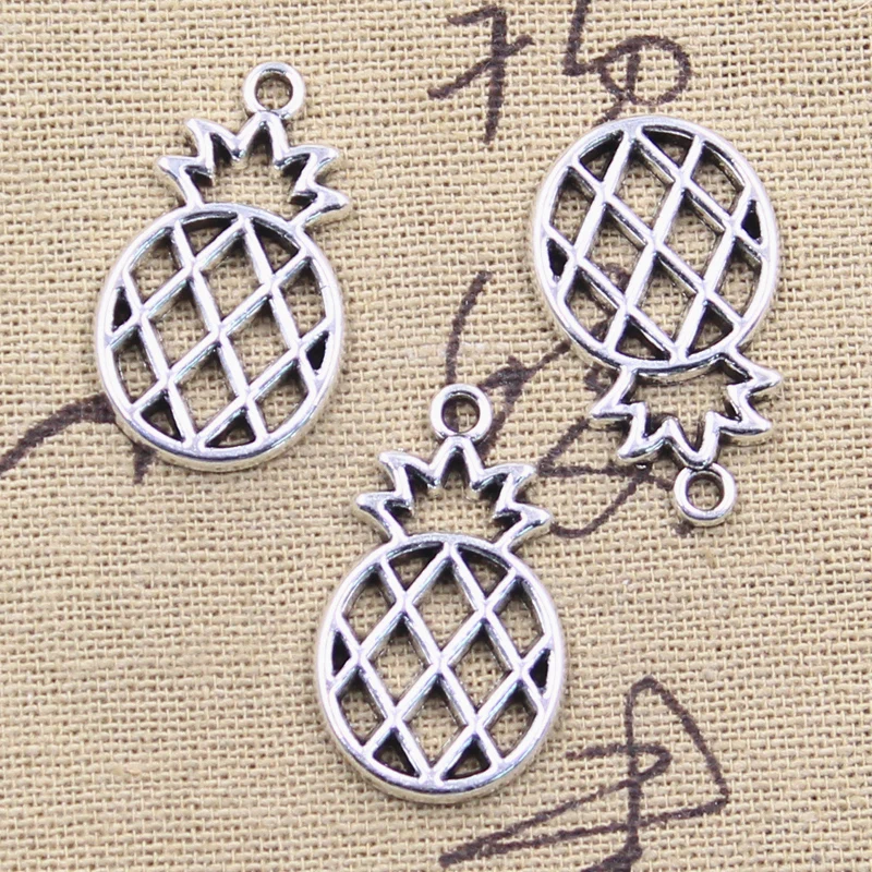 12 шт., подвески в виде ананаса, 28x17 мм