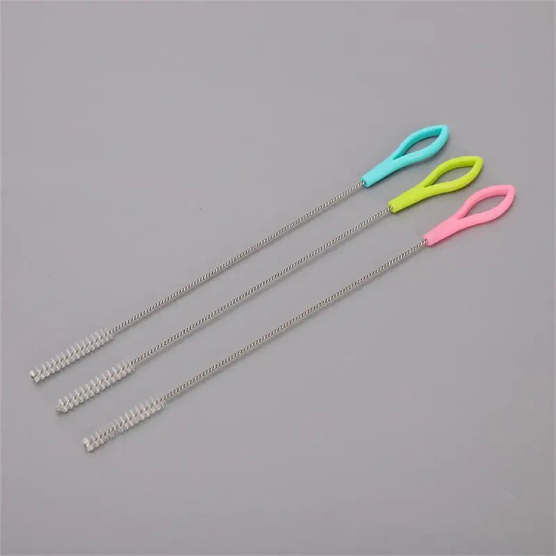 

1Pc Drinking Straw Cleaning Brush Soft Hair Stainless Steel Reusable Eco-Friendly Water Cup Cleaner Long Handle Kitchen Tools
