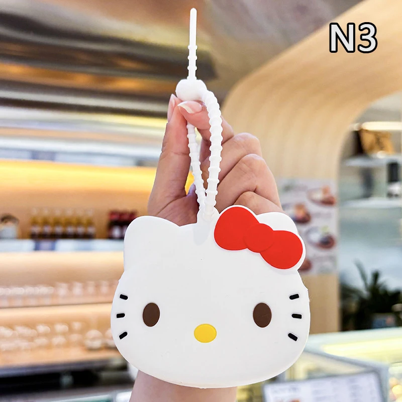 Kawaii Sanrio Hello Kitty Kuromi силиконовый кошелек для монет Cinnamoroll брелок Пом Пурин Почтовый